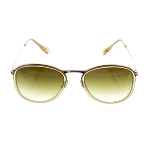 Oliver Peoples Gold and Green Sunglasses